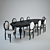 Elegant Dining Set: BERRY tavolo & HILTON chair 3D model small image 1