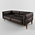 Luxurious GIORGETTI Ago Leather Sofa 3D model small image 1