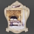 Luxury Baroque Carved Mirror 3D model small image 1