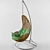 Compact Rattan Suspension Seat 3D model small image 2
