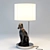 Elegant Lladro Pensive Greyhound Lamp 3D model small image 2