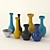 Sleek Modern Vases 3D model small image 1