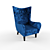 Elegant Armchair: Kato 3D model small image 1
