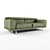 Cozy Convertible Sofa 3D model small image 1