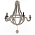 Vintage Rope Pendant Light 3D model small image 1