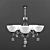 WUNDERLICHT 56473: Elegant 5-Light Chandelier 3D model small image 1
