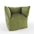 Elegant Upholstered Chair 3D model small image 1