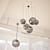 Mirrored Ball Inspired Chandelier & Sconces 3D model small image 1