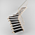 Saddle Stairs: Innovative L-Shape 3D model small image 1