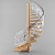 Elegant Spiral Staircase 3D model small image 1