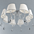 Ethereal Chandelier: Breezelight 1302/PL9 3D model small image 1