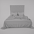 Sleek Contemporary Bed 3D model small image 3