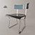 Stylish Black Chair 3D model small image 1