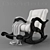 Dondolo Rocker Chair: Comfort in Motion 3D model small image 1