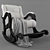Dondolo Rocker Chair: Comfort in Motion 3D model small image 2