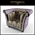 Elegant Florence Armchair 3D model small image 1