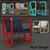 Modern Geometric Chairs & Benches | Naif Design 3D model small image 1