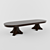 Elegant Vintage Dining Table 3D model small image 1