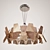 Abacus: Modern Ceiling Light 3D model small image 1