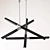 Sleek Black Ceiling Lamp: David Weeks Studio's Hennen Mobile 3D model small image 2