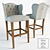 Riviera Maison Keith Lowback Bar Stool 3D model small image 1