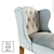 Riviera Maison Keith Lowback Bar Stool 3D model small image 2