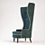 Goddess Wing Chair - Luxurious and Tall 3D model small image 2