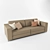 Cozy Cushioned Sofa: 2.90x1.30x0.70m 3D model small image 1