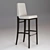 Modern Opera Upholstered Bar Stool 3D model small image 1