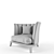 Luxurious Cappellini Opera Parsifal Armchair 3D model small image 3