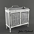 Elegant Silver Mirrored Console 3D model small image 1