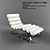 Cor SINUS Chaise & Ottoman Set 3D model small image 1