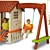 Winnie House with Slide and Swings - Smoby 3D model small image 2