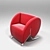 Elegant Arflex Virgola Armchair 3D model small image 3