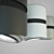 Sleek Ceiling Luminaire by HALLA 3D model small image 3