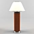 Sleek Leather Desk Lamp 3D model small image 1