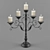 Elegant Forged Candlestick 3D model small image 1