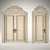 Classic Wooden Doors | 2700mm with Portal 3D model small image 1