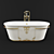 Luxury Diadema Bath with Floor Mixer 3D model small image 1