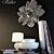 Elegant Petalo Mirror & Blanc Sculpte Lamp 3D model small image 2