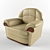 Crown 12 Armchair: Elegant Design 3D model small image 1