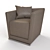 Elegant Perseus Armchair 3D model small image 1