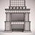 Elegant Tiled Fireplace 3D model small image 3