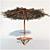 Cane Leaf Parasol: Natural Beach Umbrella 3D model small image 1