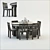 Elegant Dining Set with Decor 3D model small image 1