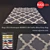 Homespun Moroccan Trellis: Wool Hand Hooked Rug 3D model small image 1