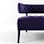 Zulu 2 Seat Sofa: Modern Style and Comfort 3D model small image 2