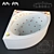 AM PM Tender Corner Bath - Luxurious German Design 3D model small image 1