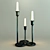 Wrought Scroll Candle Holder 3D model small image 1