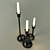 Wrought Scroll Candle Holder 3D model small image 2